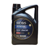 روغن موتور MOBIS 5W30 API SP حجم 4 لیتر، تولید امارات محافظت عالی در استارت سرد و دمای بالا.